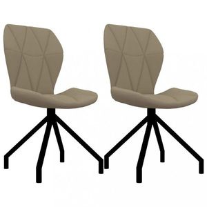 Jedálenská stolička 2 ks umelá koža Dekorhome Cappuccino vyobraziť