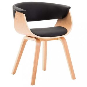 Jedálenská stolička ohýbané drevo Dekorhome Čierna vyobraziť
