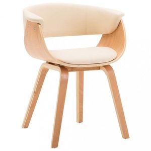 Jedálenská stolička ohýbané drevo Dekorhome Krémová / svetlohnedá vyobraziť