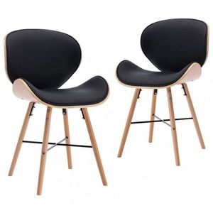 Jedálenská stolička 2 ks ohýbané drevo Dekorhome Čierna vyobraziť