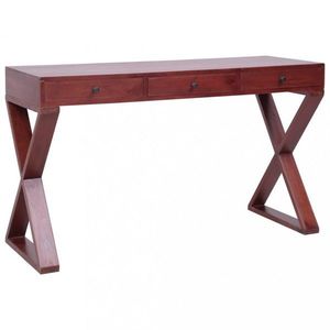 Písací stôl masívne mahagónové drevo Dekorhome Hnedá vyobraziť