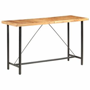 Barový stôl masívne drevo / oceľ Dekorhome Sheeshamové drevo vyobraziť