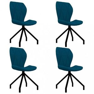 Jedálenská stolička 4 ks umelá koža Dekorhome Modrá vyobraziť