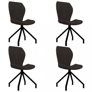 Jedálenská stolička 4 ks umelá koža Dekorhome Hnedá vyobraziť