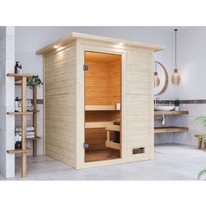 Interiérová finská sauna 145 x 145 cm Dekorhome vyobraziť
