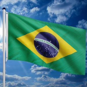 Vlajkový stožiar vrátane vlajky Brazília, 650 cm vyobraziť