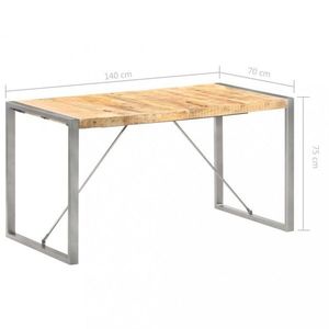 Jedálenský stôl hnedá / sivá Dekorhome 140x70x75 cm vyobraziť