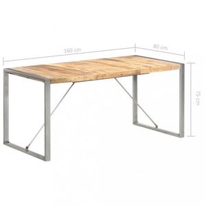 Jedálenský stôl hnedá / sivá Dekorhome 160x80x75 cm vyobraziť