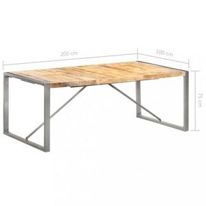 Jedálenský stôl hnedá / sivá Dekorhome 200x100x75 cm vyobraziť
