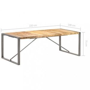 Jedálenský stôl hnedá / sivá Dekorhome 220x100x75 cm vyobraziť