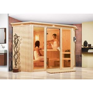 Interiérová fínska sauna 245 x 245 cm Dekorhome vyobraziť