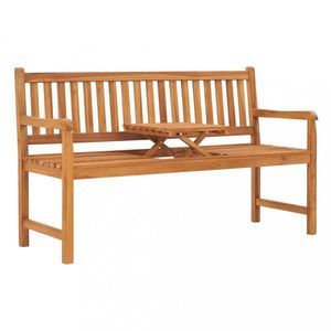 Záhradná lavica so stolíkom 150 cm teakové drevo Dekorhome vyobraziť