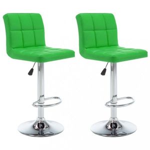 Barové stoličky 2 ks umelá koža / kov Dekorhome Zelená vyobraziť