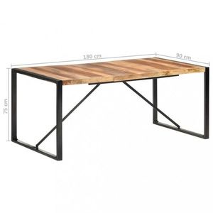 Jedálenský stôl masívne drevo / kov Dekorhome 180x90x75 cm vyobraziť