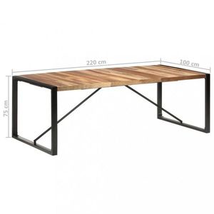Jedálenský stôl masívne drevo / kov Dekorhome 220x100x75 cm vyobraziť