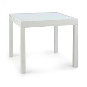 Blumfeldt Pamplona Extension, záhradný stôl, 180 x 83 cm max., hliník, sklo, biely vyobraziť