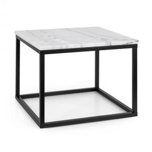 Besoa Volos T50, konferenčný stolík, 50 x 40 x 50 cm, mramor, interiér & exteriér, čierny/biely vyobraziť