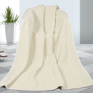 Bellatex Vlnená deka Európska Merino biela, 155 x 200 cm vyobraziť