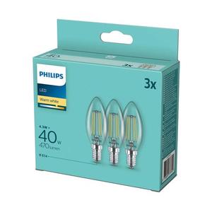 Philips SADA 3x LED Žiarovka Philips B35 E14/4, 3W/230V 2700K vyobraziť