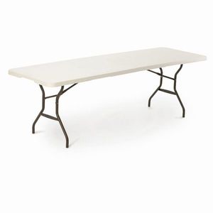 Skladací stôl 244 cm biela / čierna Dekorhome vyobraziť