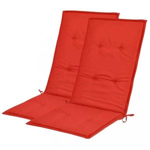 Vodeodolné podušky na záhradné stoličky 2 ks Dekorhome Červená vyobraziť