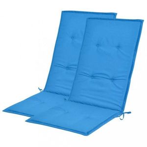 Vodeodolné podušky na záhradné stoličky 2 ks Dekorhome Modrá vyobraziť