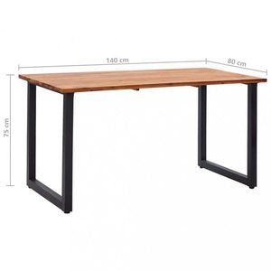 Záhradný stôl hnedá / čierna Dekorhome 140x80x75 cm vyobraziť