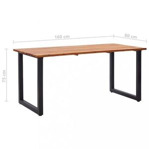 Záhradný stôl hnedá / čierna Dekorhome 160x80x75 cm vyobraziť