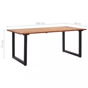 Záhradný stôl hnedá / čierna Dekorhome 180x90x75 cm vyobraziť