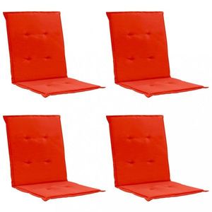 Vodeodolné podušky na záhradné stoličky 4 ks Dekorhome Červená vyobraziť
