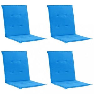 Vodeodolné podušky na záhradné stoličky 4 ks Dekorhome Modrá vyobraziť