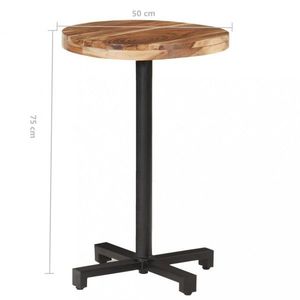 Bistro stôl okrúhly hnedá / čierna Dekorhome ø 50 cm vyobraziť