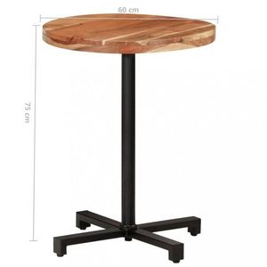 Bistro stôl okrúhly hnedá / čierna Dekorhome ø 60 cm vyobraziť