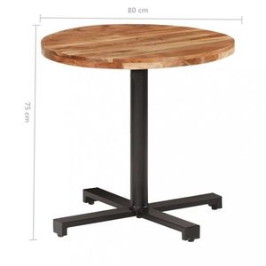 Bistro stôl okrúhly hnedá / čierna Dekorhome ø 80 cm vyobraziť