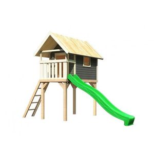 Detská hracia veža so šmýkačkou Dekorhome Zelená vyobraziť
