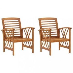 Záhradné stoličky 2 ks hnedá Dekorhome vyobraziť