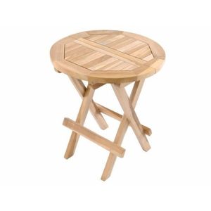 Divero 62843 Záhradný odkladací stolík z teakového dreva vyobraziť