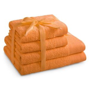 Súprava bavlnených uterákov AmeliaHome AMARI oranžová vyobraziť