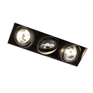 Zapustené bodové čierne, otočné a sklopné 3-svetlé žiarovky - Oneon 3 vyobraziť