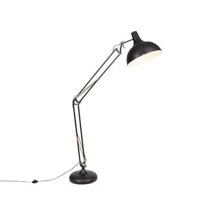 Priemyselná stojaca lampa čierna nastaviteľná - Hobby vyobraziť
