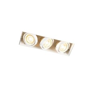 Zapustené bodové biele otočné a sklopné 3-svetlé žiarovky - Oneon 3 vyobraziť
