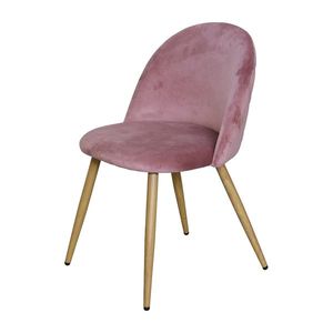 Jedálenská stolička LAMBDA ružový zamat vyobraziť