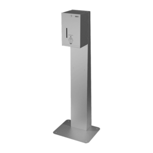 Sanela - Automatický nerezový dávkovač tekutej a gelovej dezinfekcie - vrátane stojana pre postavenie k stene, 12 V vyobraziť