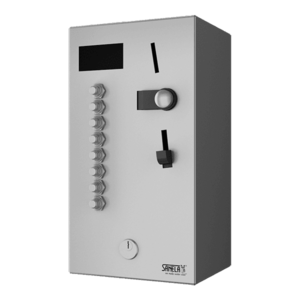 Sanela - Mincový automat pre štyri až osem spŕch – interaktívne ovládanie, voľba sprchy tlačítkom vyobraziť
