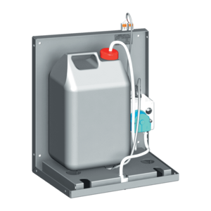 Sanela - Nástenný dávkovač mydla pre umiestnenie za zrkadlo, 24 V DC vyobraziť