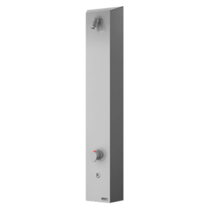 Sanela - Nerezový sprchový panel s integrovaným piezo ovládaním a termostatickým ventilom, 24 V DC vyobraziť