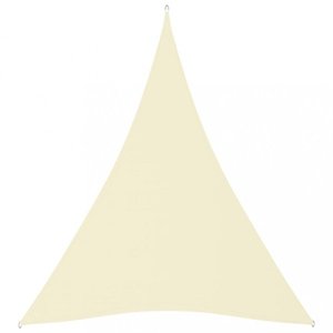 Tieniaca plachta trojuholníková 3 x 4 x 4 m oxfordská látka Dekorhome Krémová vyobraziť