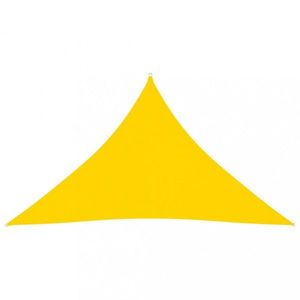 Tieniaca plachta trojuholníková 3, 5 x 3, 5 x 4, 9 m oxfordská látka Dekorhome Žltá vyobraziť