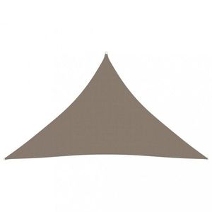 Tieniaca plachta trojuholníková 3, 5 x 3, 5 x 4, 9 m oxfordská látka Dekorhome Sivohnedá taupe vyobraziť