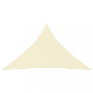 Tieniaca plachta trojuholníková 5 x 5 x 6 m oxfordská látka Dekorhome Krémová vyobraziť